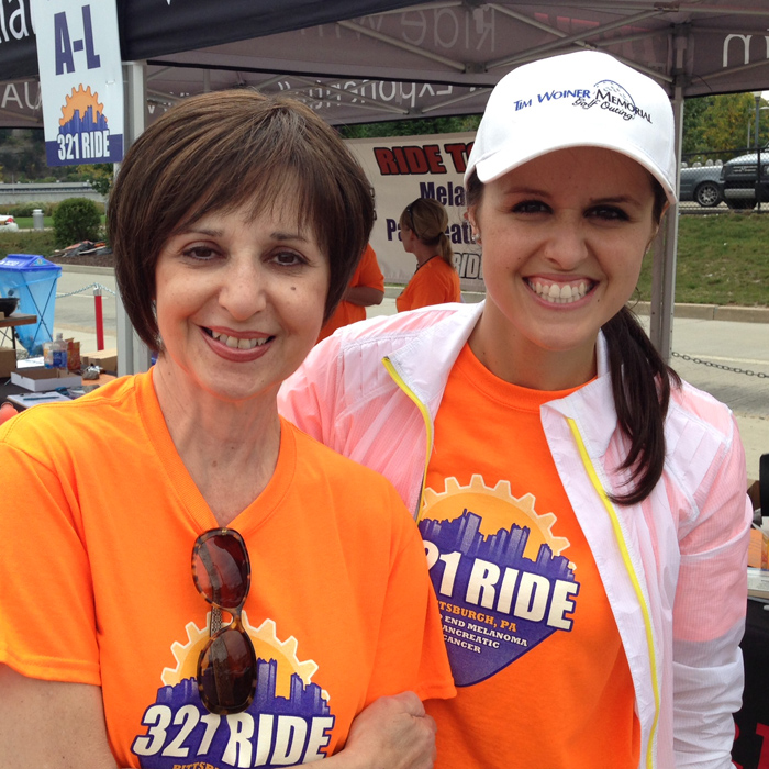 Jessica and her Mom, Rita, at the 1st annual 3-2-1 Ride in 2013.