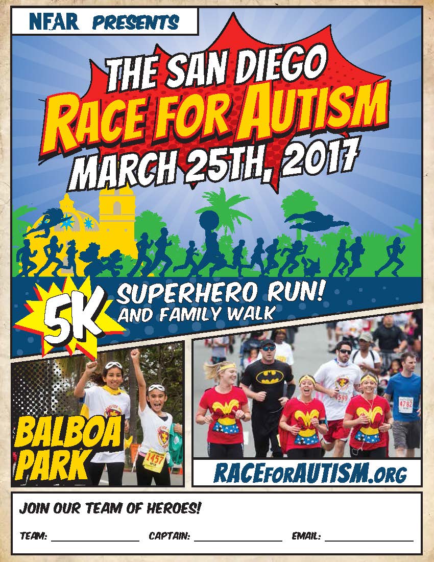 Race Materials Race For Autism